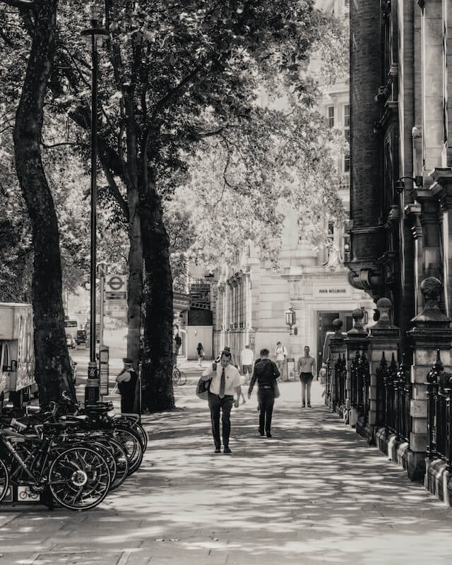 London Street Scene Monochrome